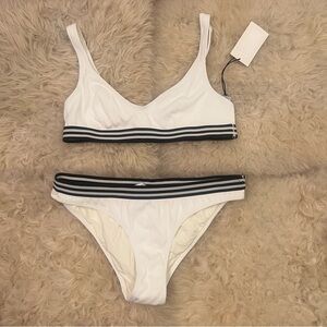NWT Solid & Striped Bikini
